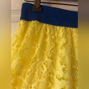 Lemon yellow lace maxi